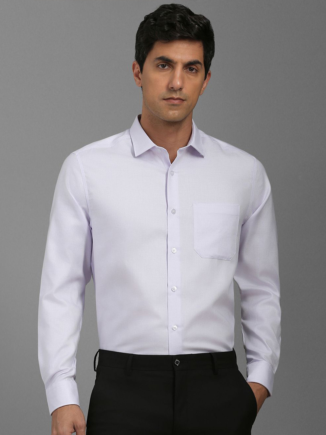 Louis Philippe Men Checked Formal Shirt