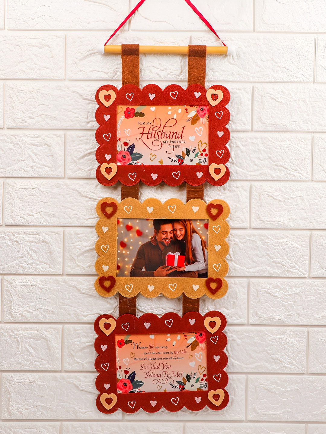 Archies For Lovely Husband Hanging Frame Fabric Matte Hall Wall Hangings-22.4In