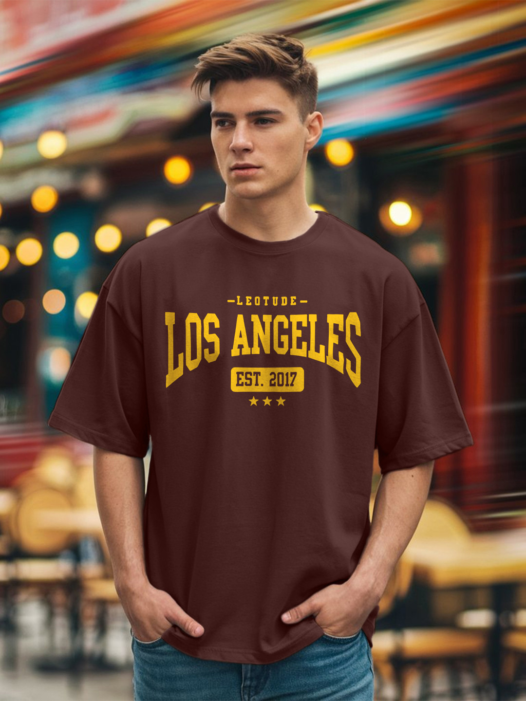 Leotude Men Printed T-shirt