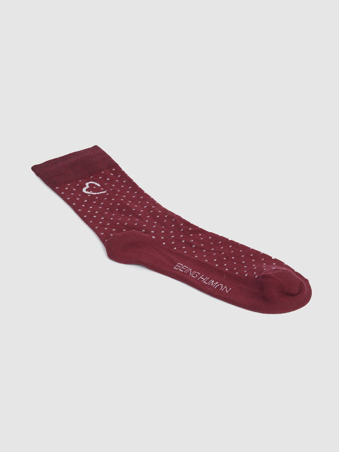 Being Human Men Patterned Calf-Length Socks