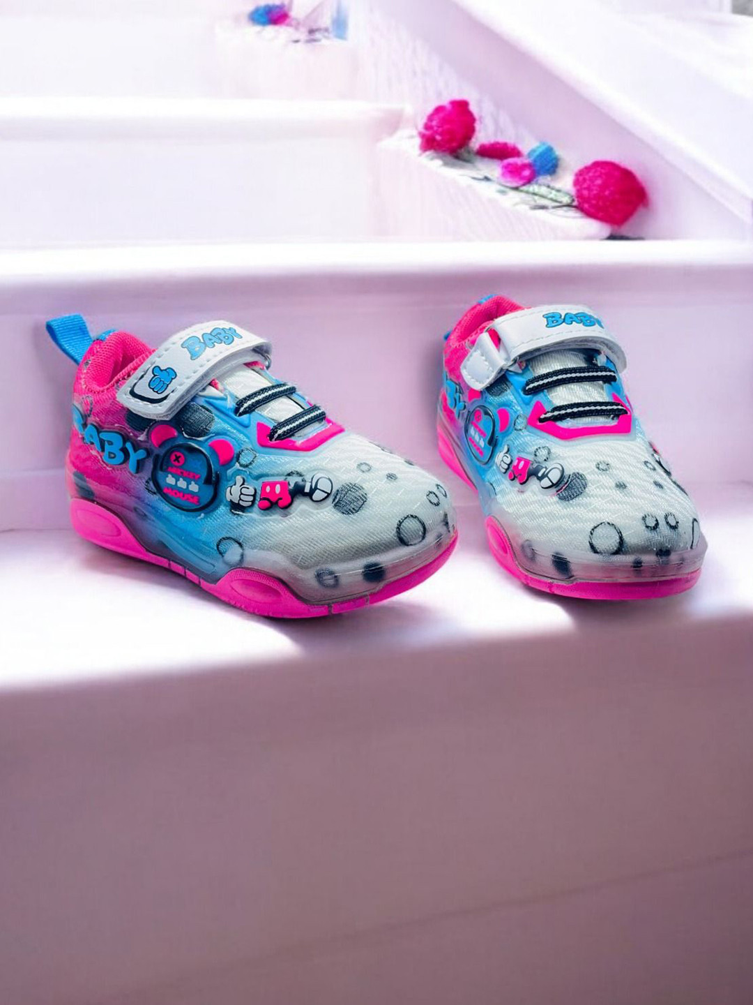 FABBMATE Kids Disney Printed LED Light Sneakers