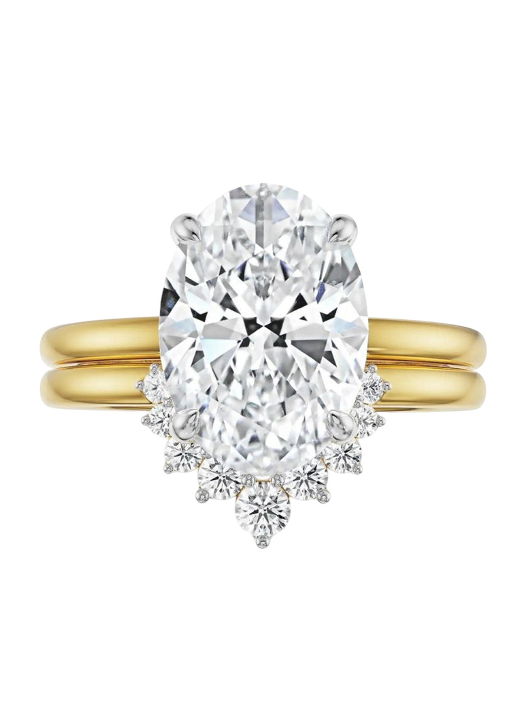 Emori 2 CT Vintage Oval Lab Diamond Ring in 18KT Gold