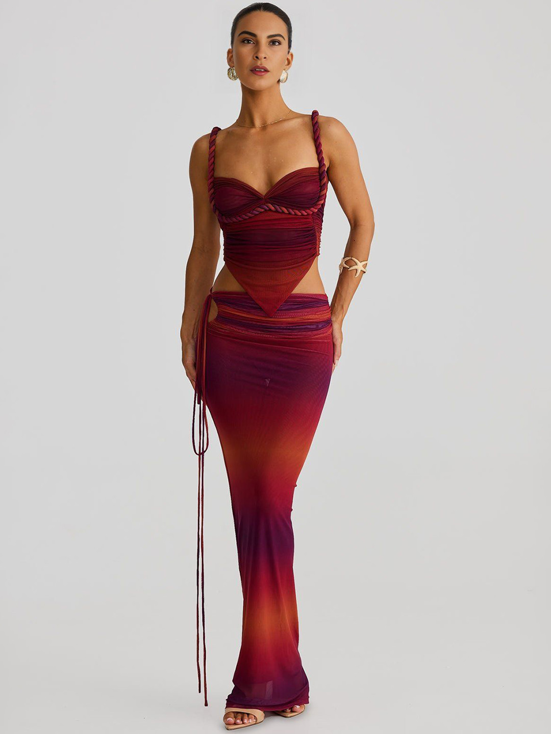 Bee Boe Bee Solara Seabreeze Mesh Sunset Ombre Co-Ords