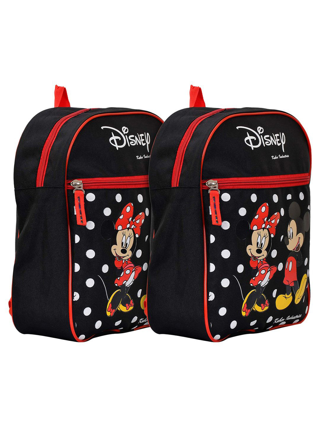 Kuber Industries Set of 2 Mickey & Minnie Print Kids School Bag Backpack