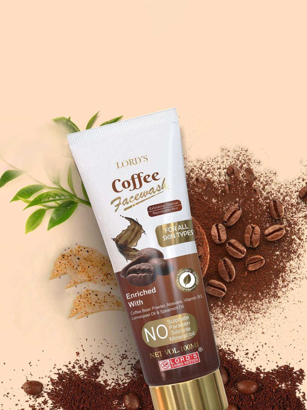 Lord's Skincare Coffee Face Wash For Deep Cleansing & Removes Oil Dirt - 100 ml