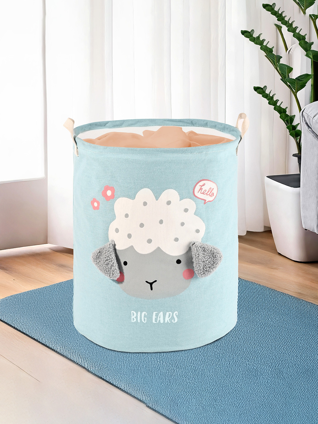 Aura Blue Set of 1 Regular Tote Storage Basket Organisers