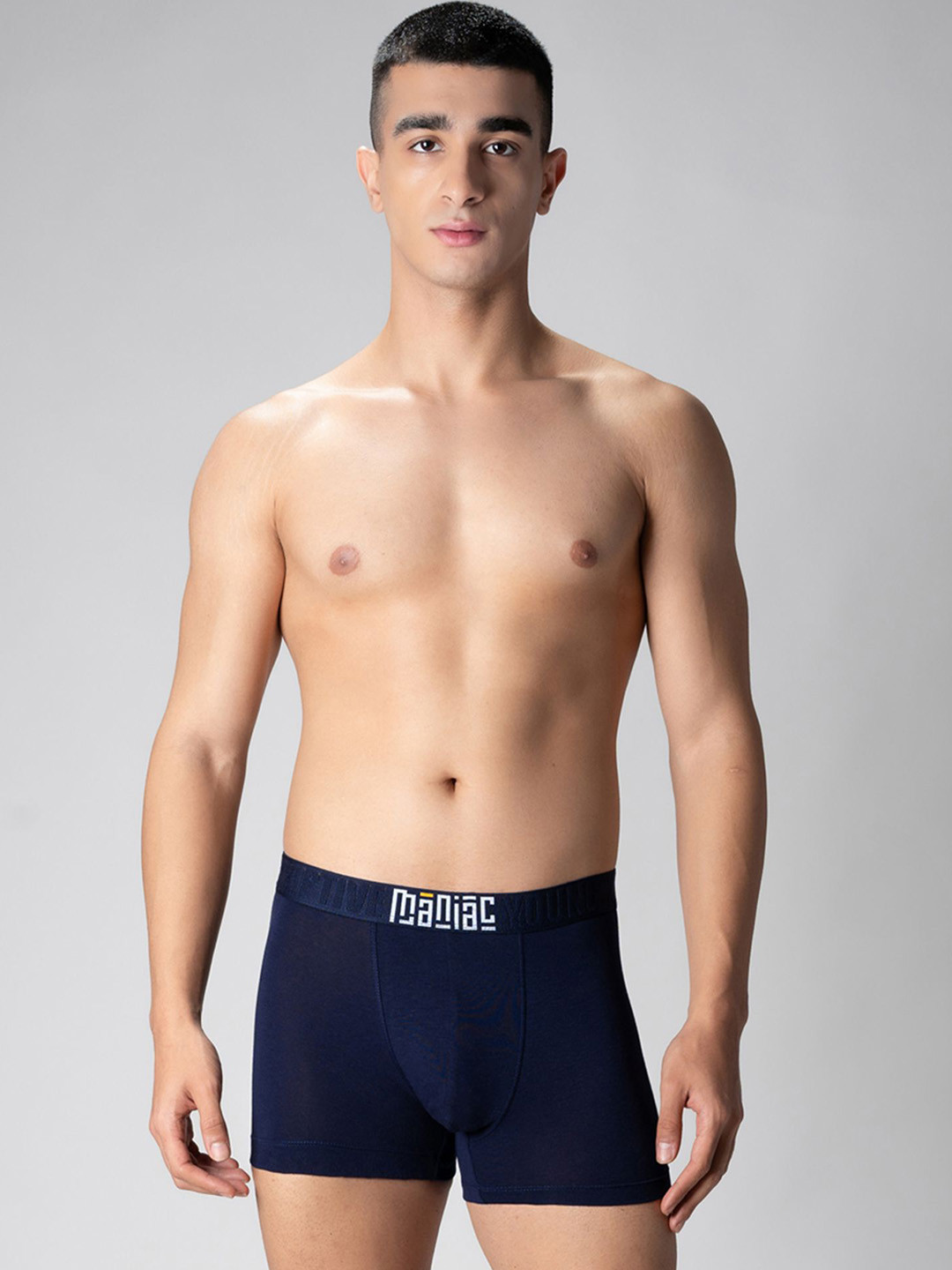 Maniac Cotton Mid Rise Trunks MN24-MODAL-NAVY-TRUNKS-S