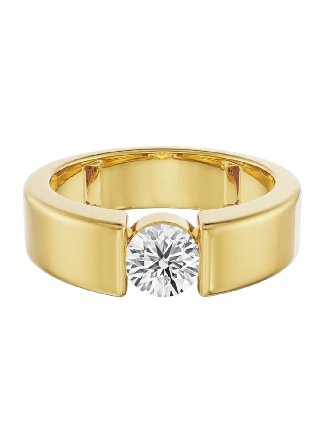 Emori Classic Engagement forMen's Lab Diamond Ring in 18KT Gold