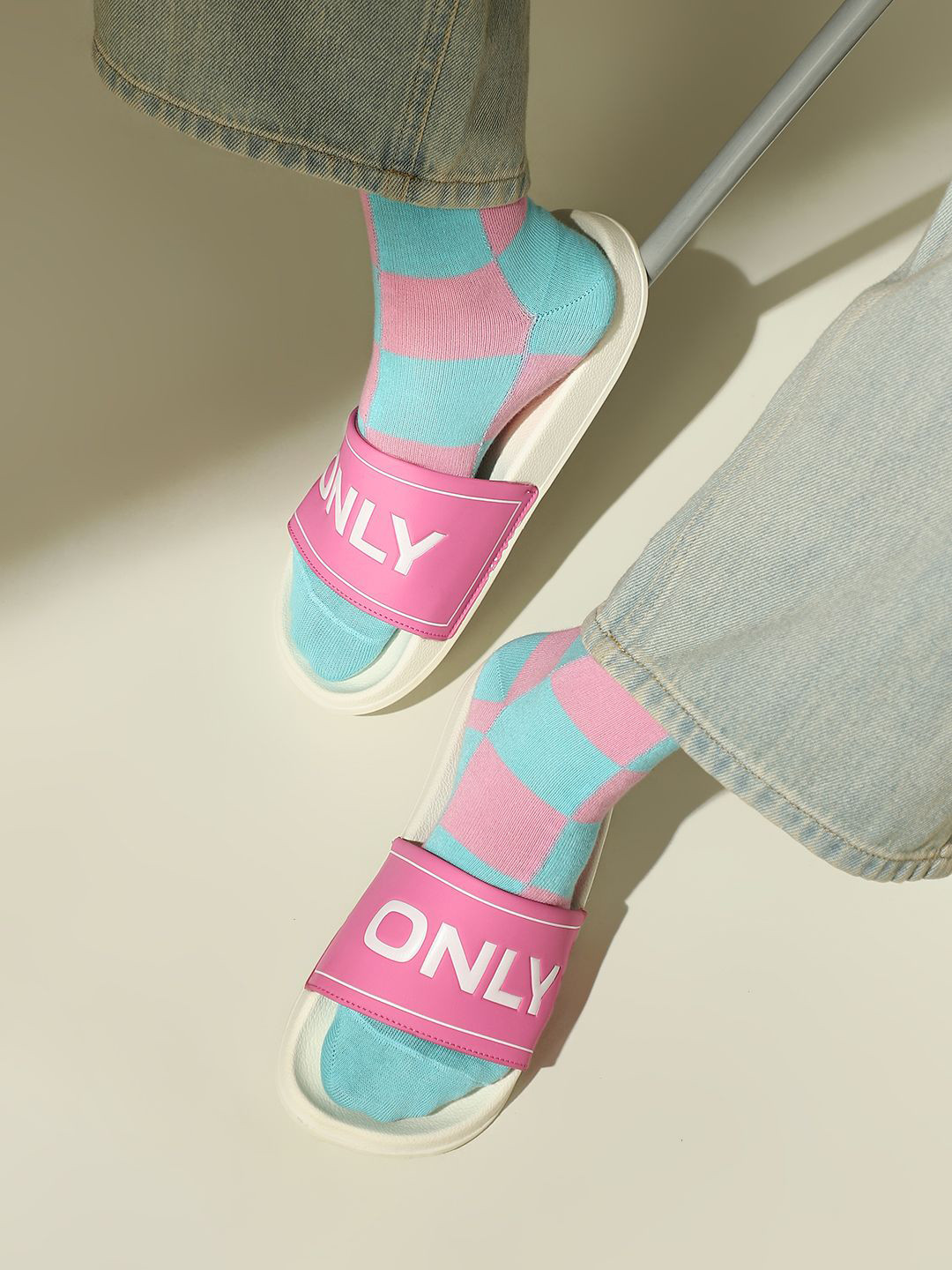 ONLY Women Printed Rubber Sliders