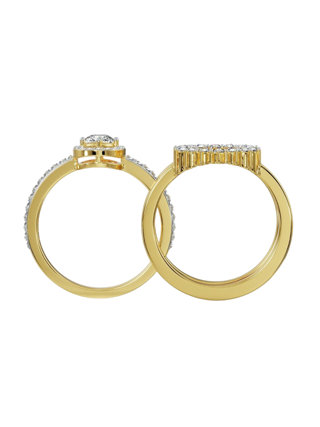 Emori Solitaire Sunflower Lab Diamond Ring in 18KT Gold