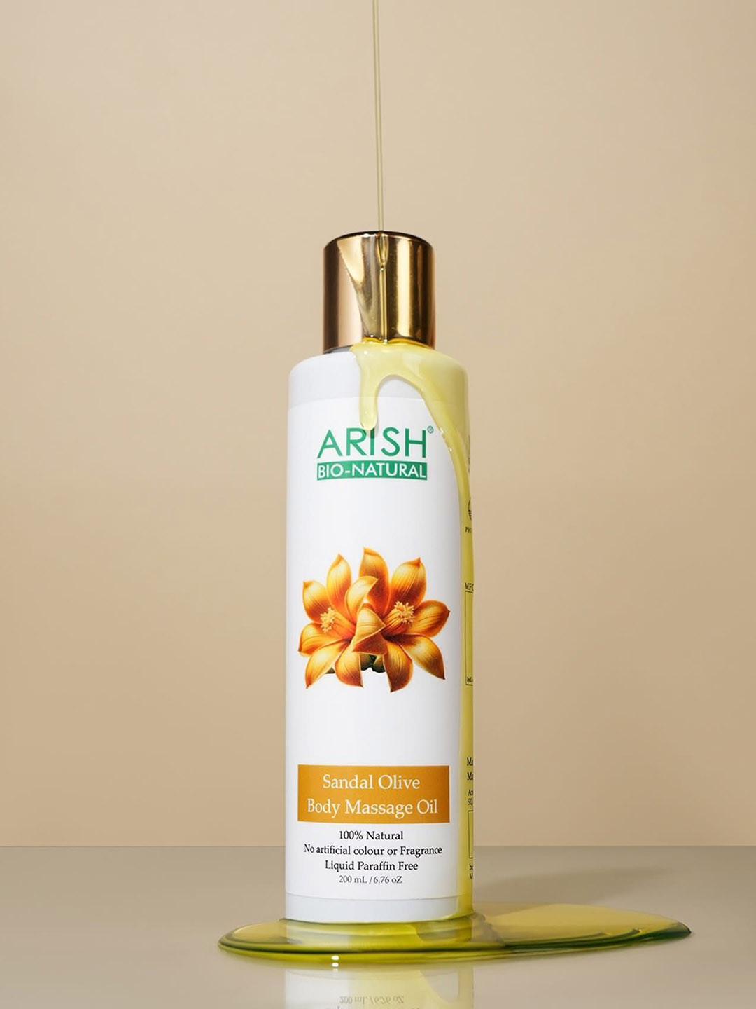 ARISH BIO-NATURAL Natural Sandal Olive Body Massage Oil - 200 ml