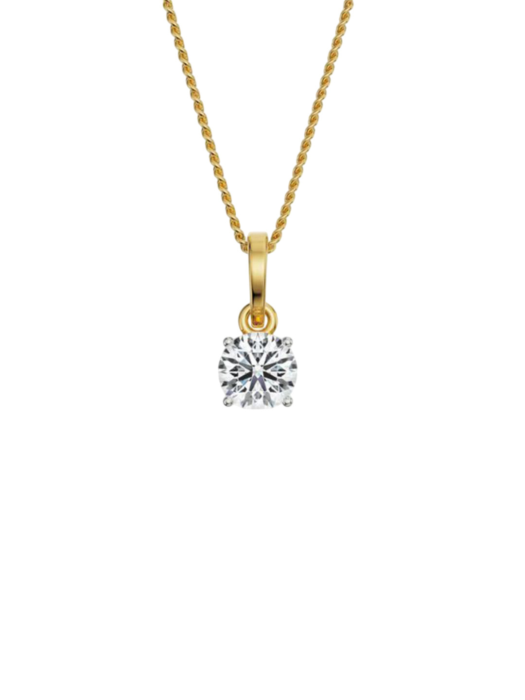 Emori 2 CT Round Lab Diamond in 14KT Gold Pendant