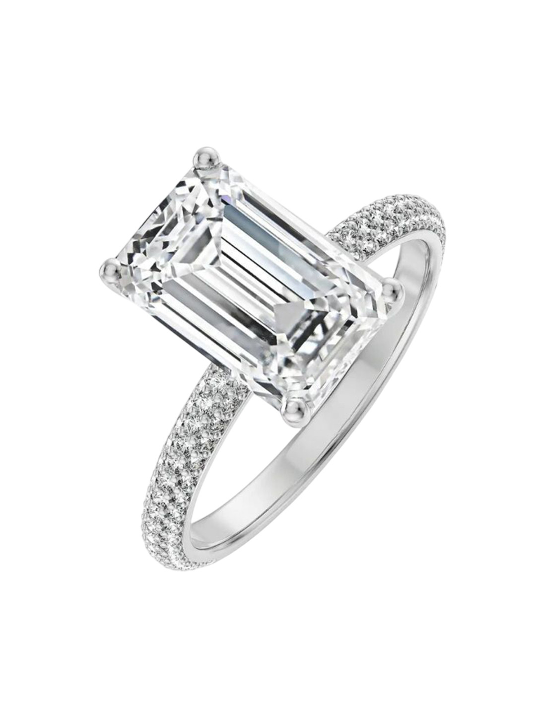 Emori Vintage Glamour Emerald Lab Diamond in 14KT Gold Ring