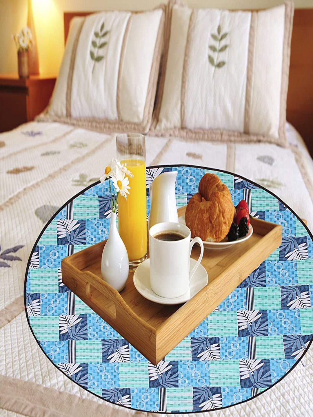 CASA-NEST Blue Printed Bed Server