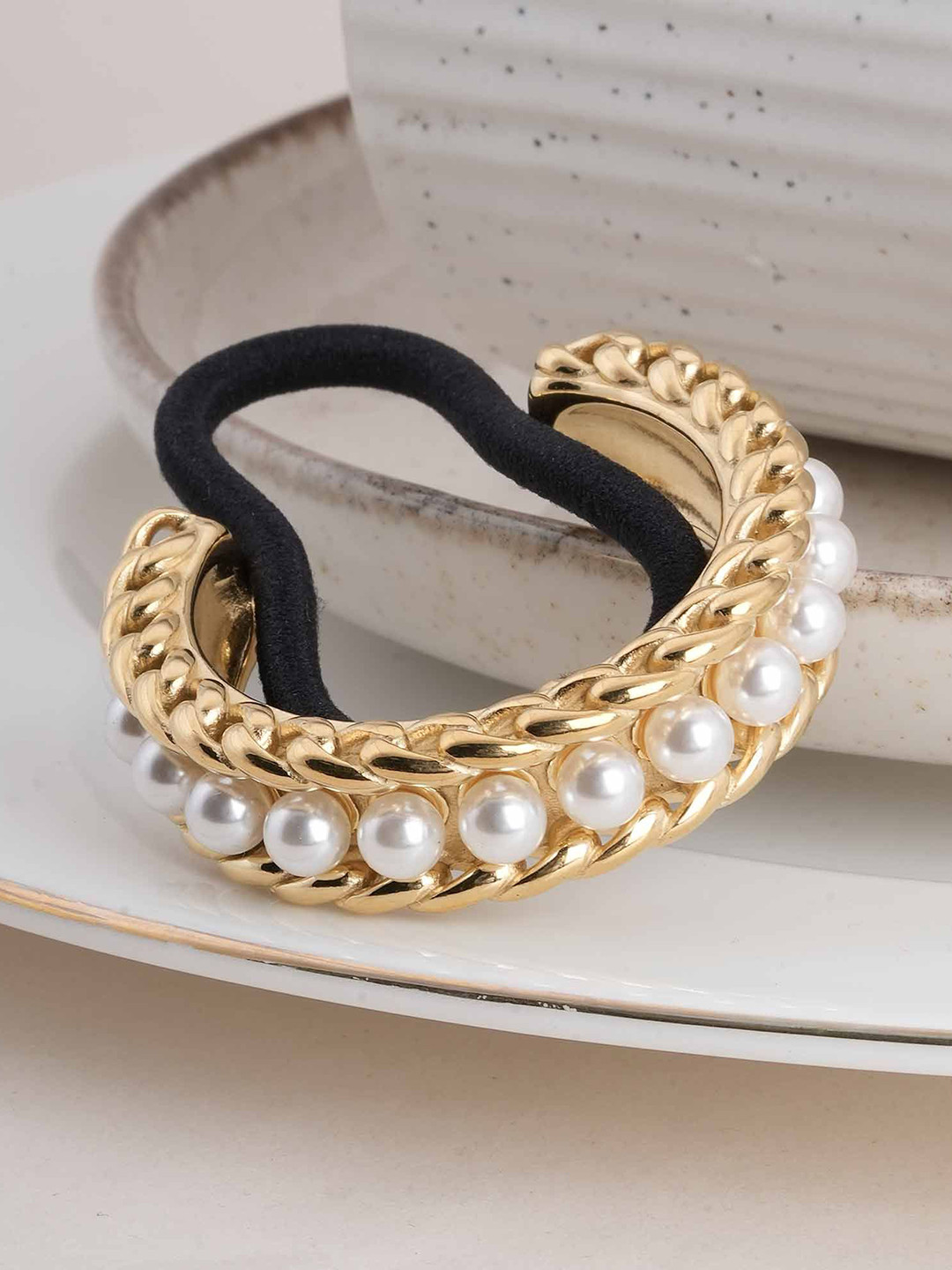 PALMONAS Women Beaded Ponytail Holders