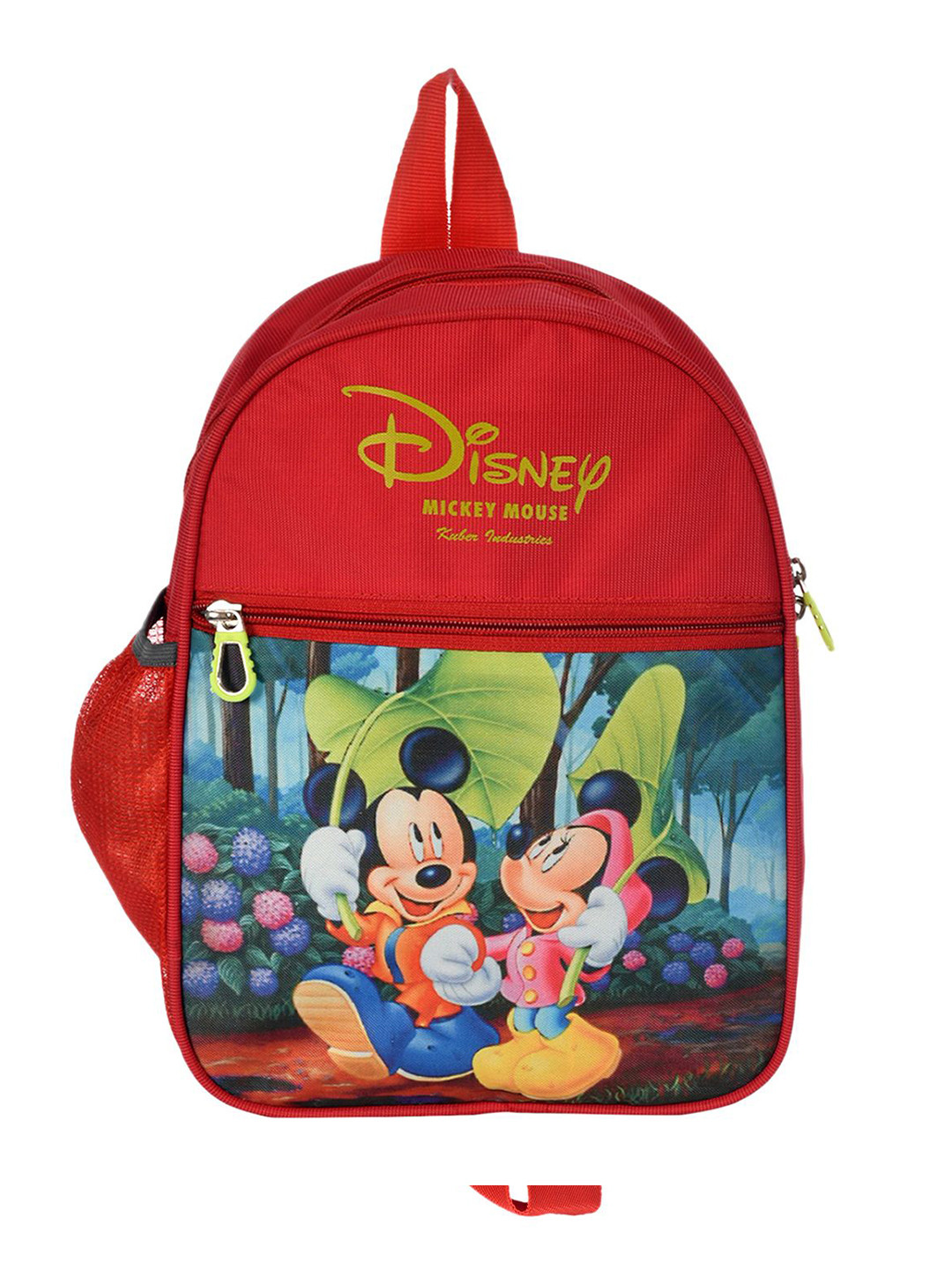 Kuber Industries Disney Mickey & Minnie Print Kids Bag for School Travel picnic bag Red