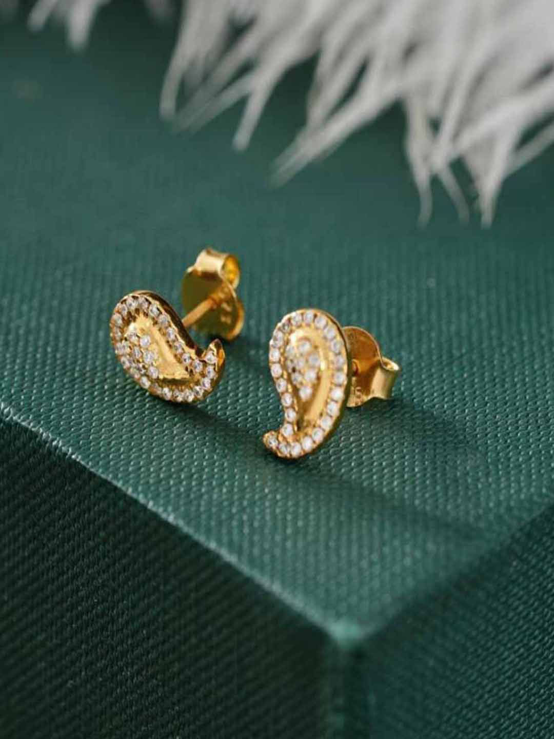 Soraya Luxe 925 Sterling Silver 18K Gold Plated Drizzle Studs