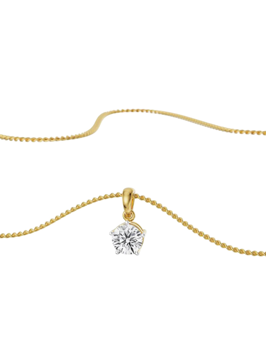 Emori Five Prong 1.5 CT Lab Diamond in 14KT Gold Pendant