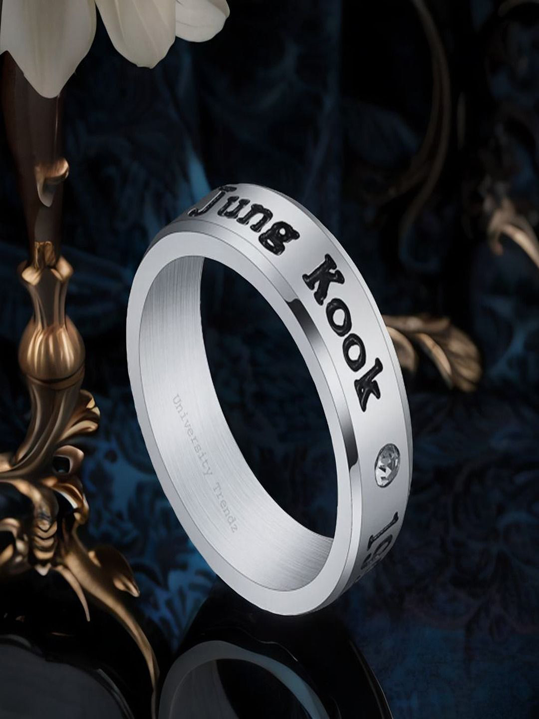 DIVASTRI Sterling Silver Sliver Plated  BTS K-Pop-Star JUNK-KOOK Ring