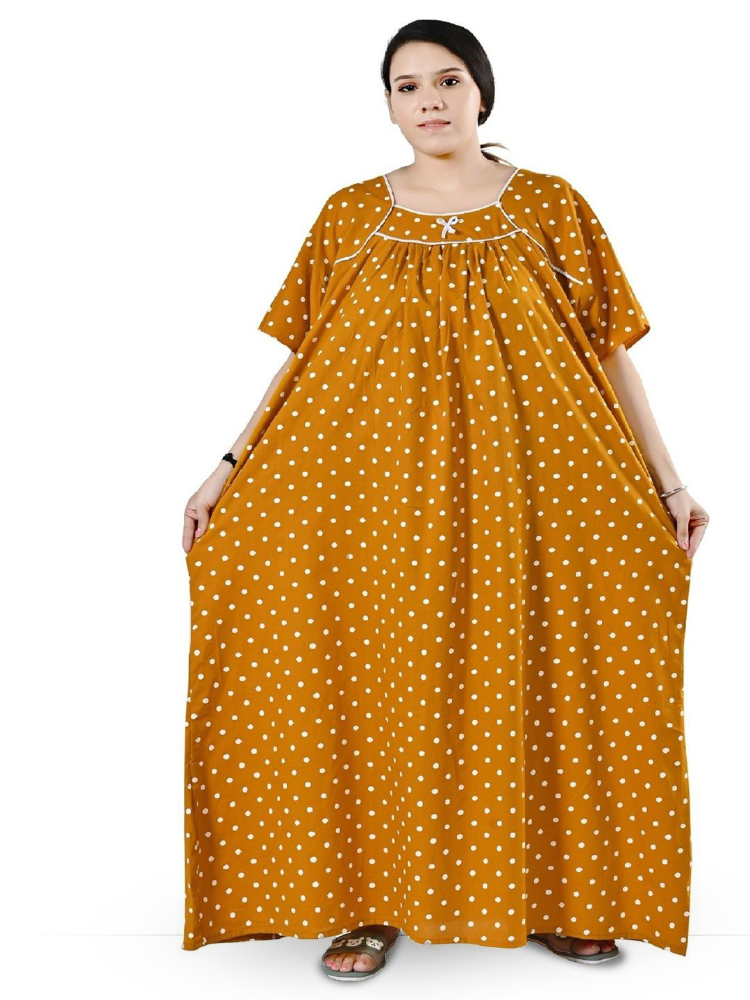 Bindass Female Collection Women Plus Size Pure Cotton Collection Maxi Nightdress