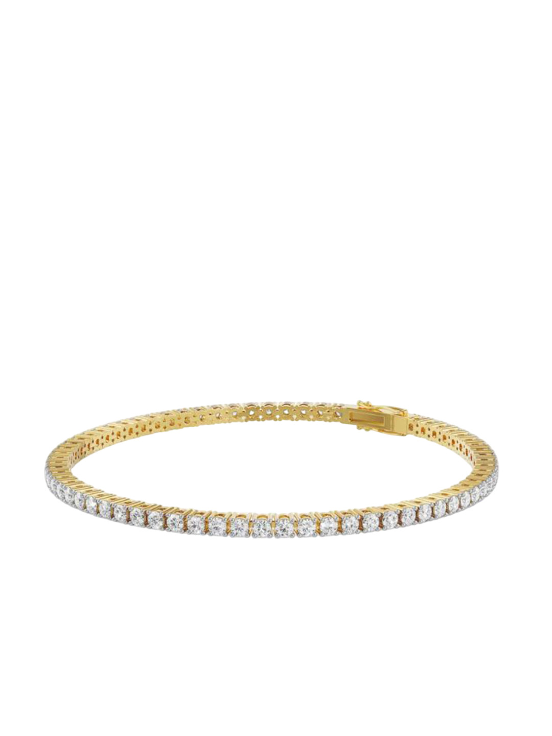 Emori 4 Pointer Tennis Lab Diamond Bracelet in 18KT Gold