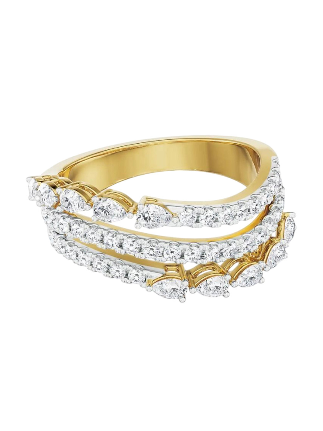 Emori Snowflakes Peary Lab Diamond Band in 18KT Gold