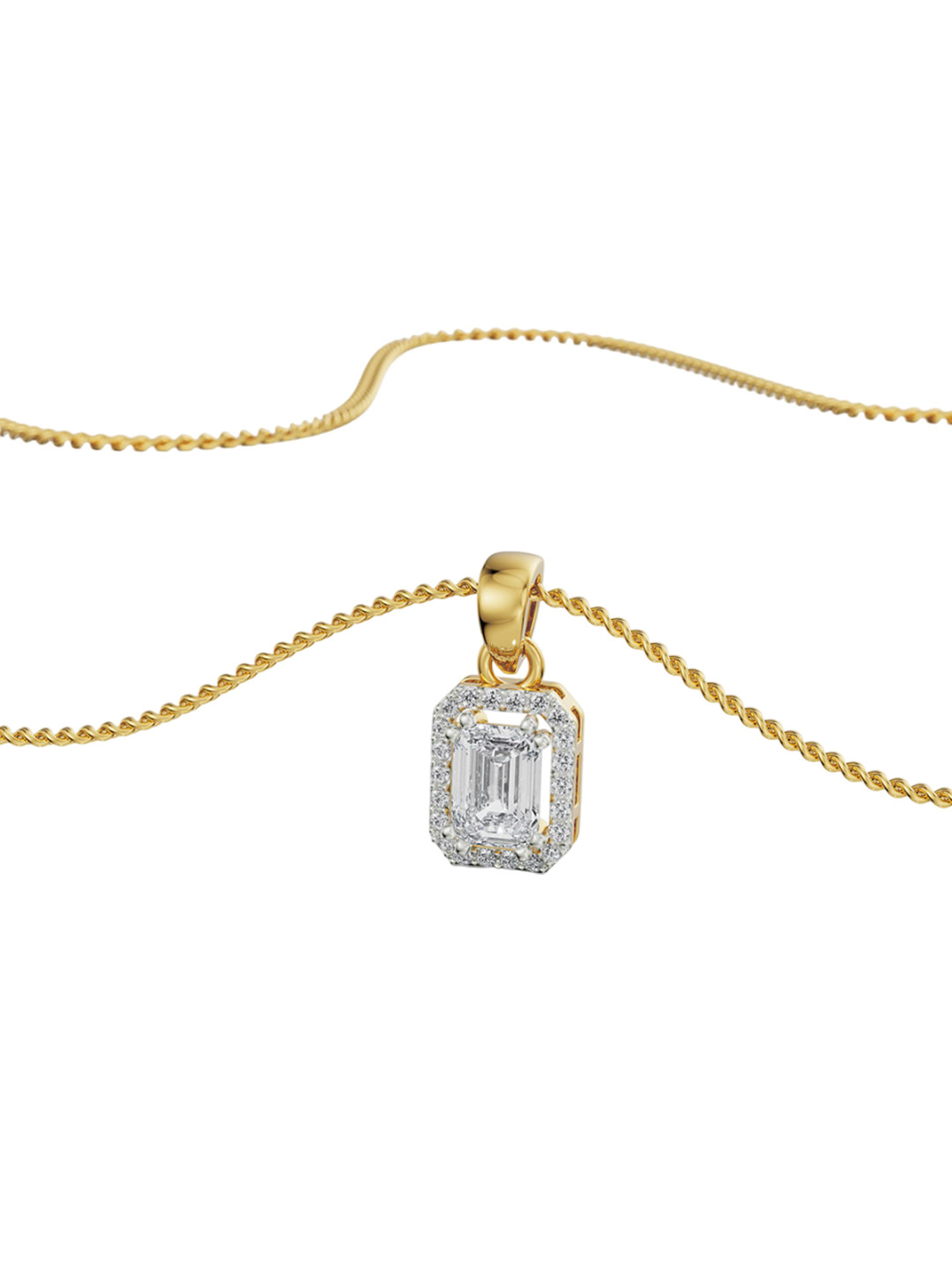 Emori Luminescent Lab Diamond in 14KT Gold Pendant