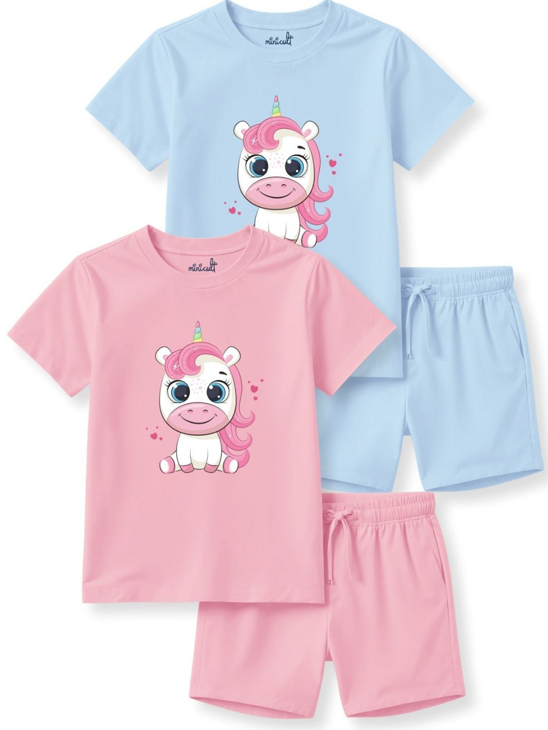 x2o Unisex Kids T-shirt and Shirt with Shorts