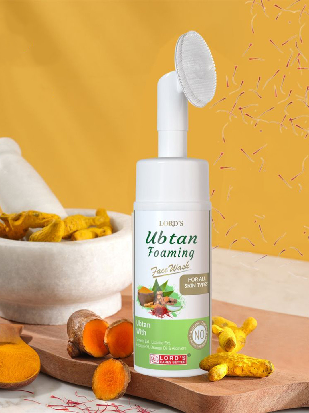 Lord's Cares Better Ubtan Foaming Turmeric & Aloe Vera Tan Removal Face Wash - 150 ml