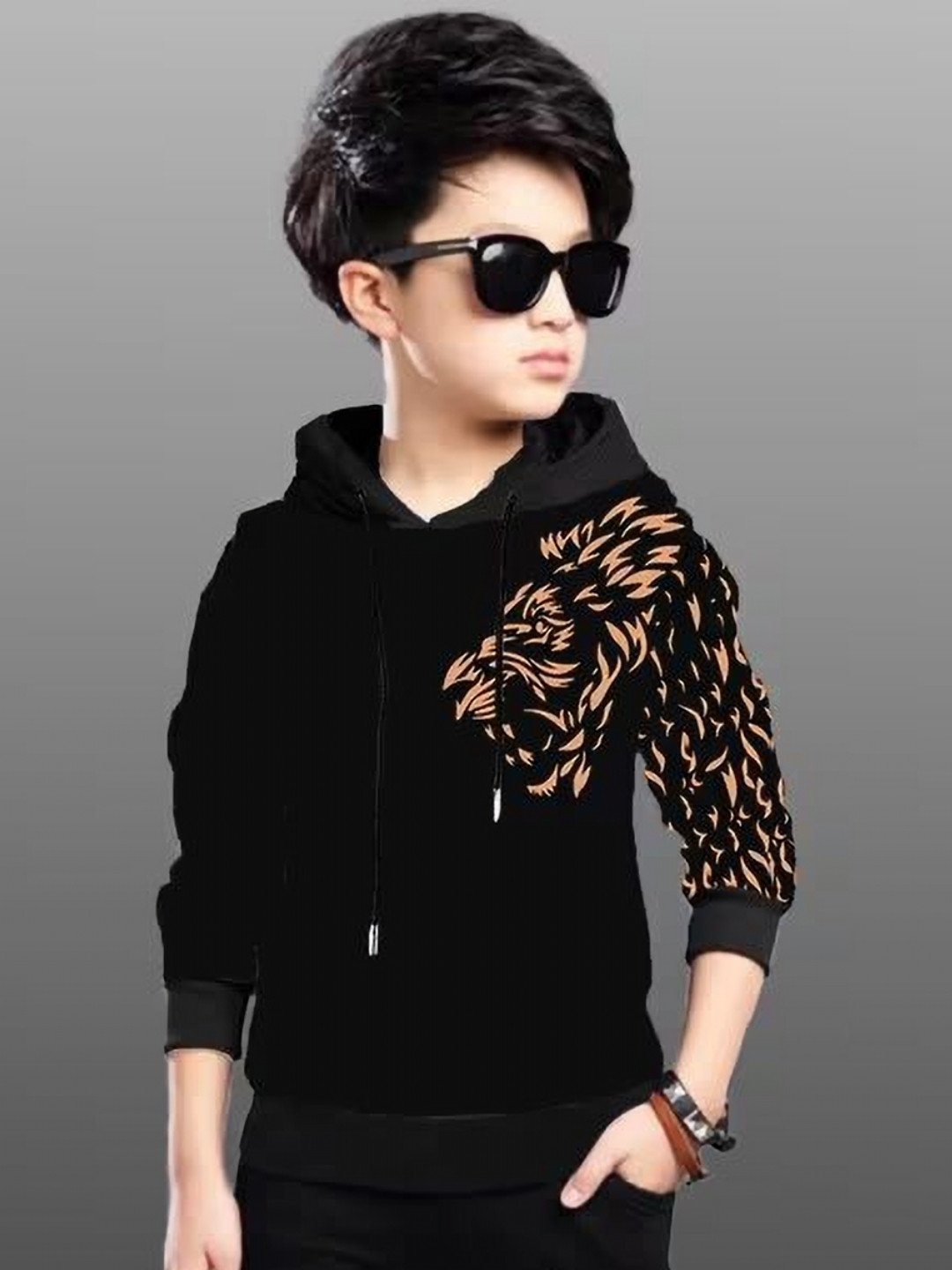 TICOSS Boys Printed Hooded T-shirt