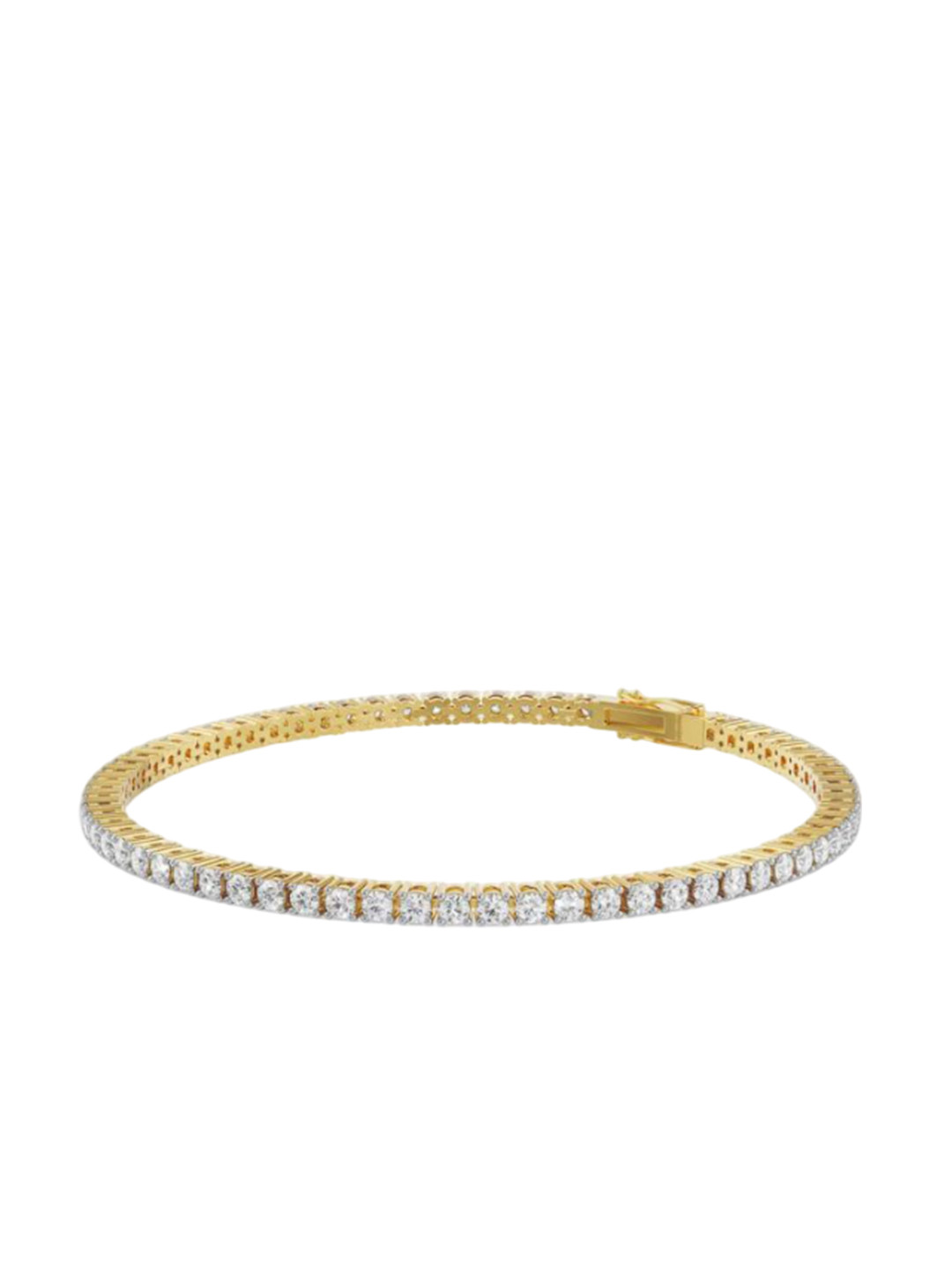 Emori 4 Pointer Tennis Lab Diamond in 14KT Gold Bracelet
