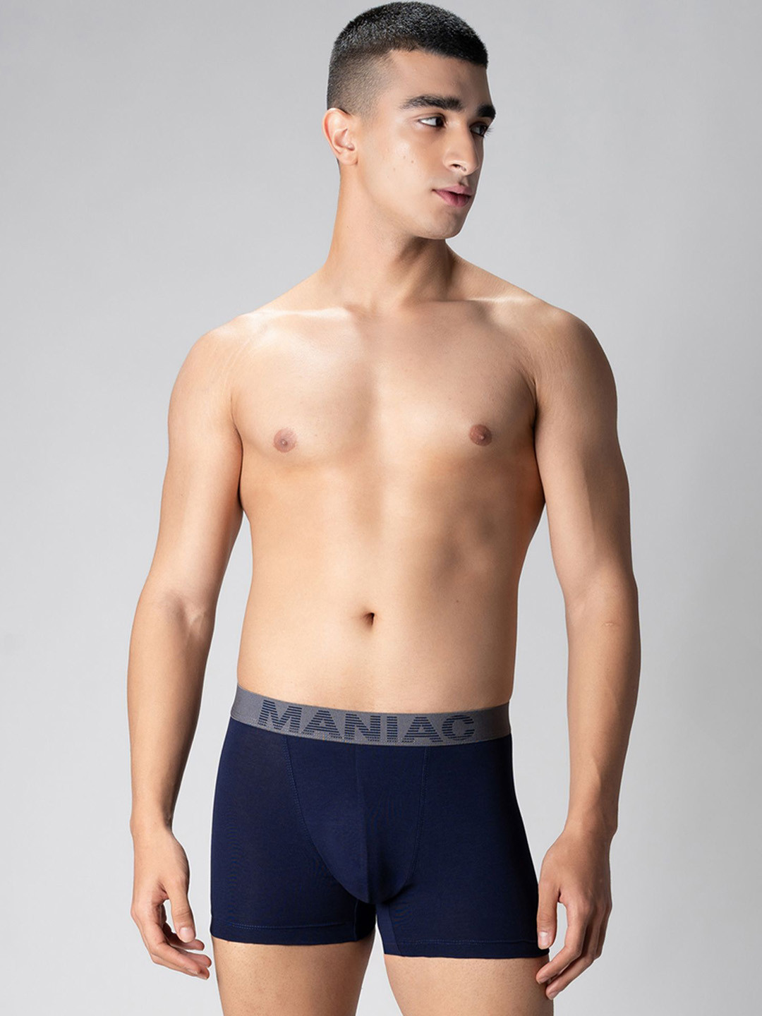 Maniac Cotton Mid Rise Trunks MN24-COTN-NAVY-TRUNKS-S