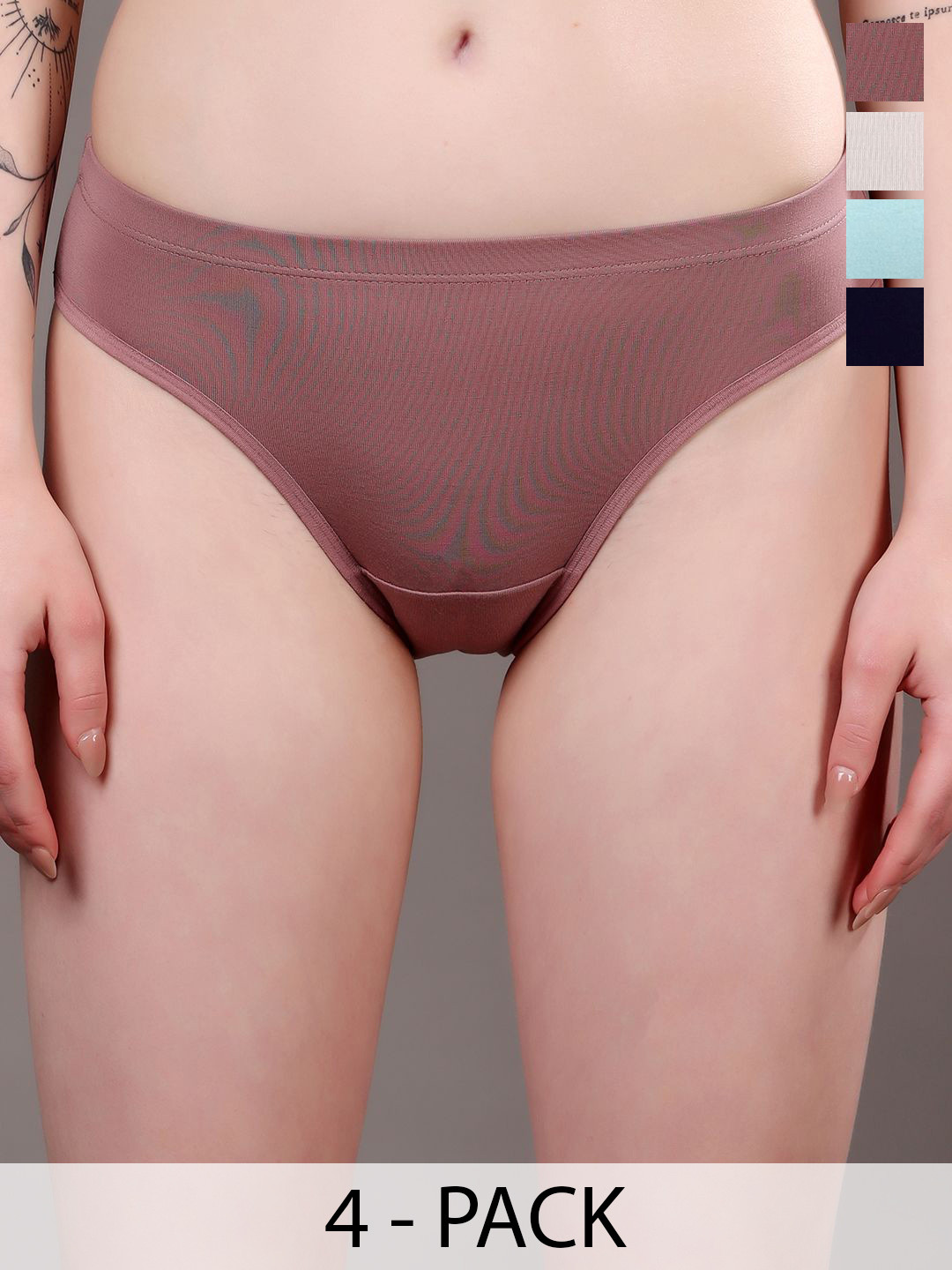 Louis Bayrad Pack Of 4 Mid Rise Hipster Briefs LB 1031 Pack of 4