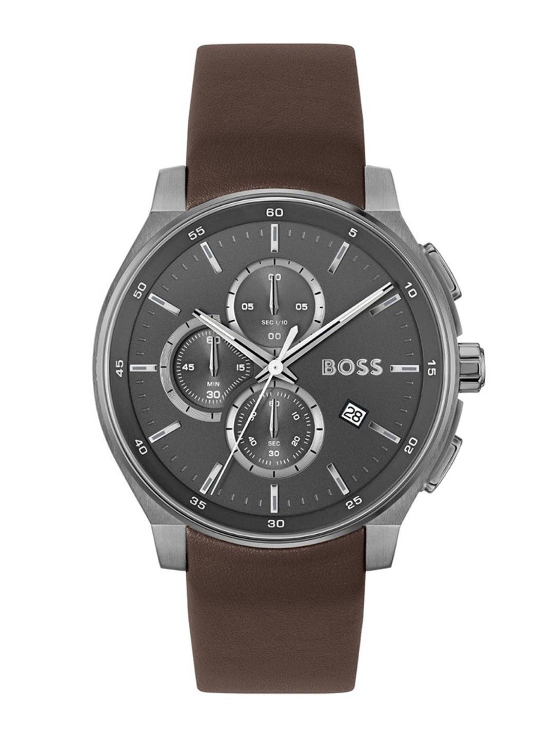 BOSS Men Dial & Leather Straps Analogue Watch 1514187