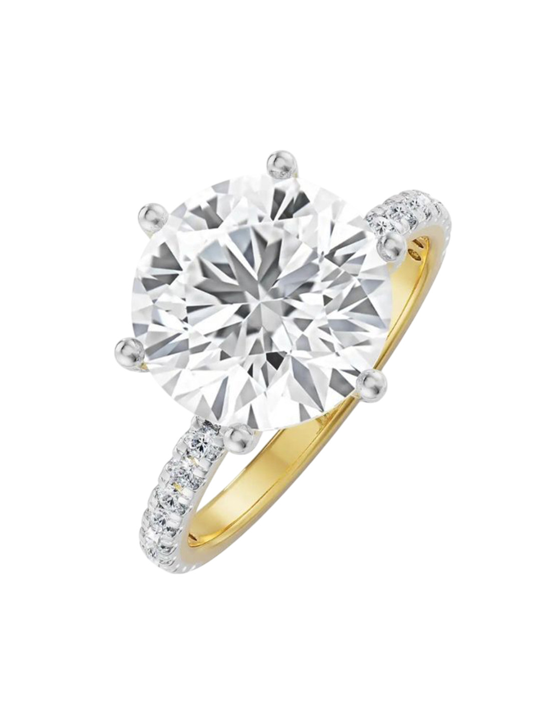 Emori Majestic Round Solitaire Bridal Lab Diamond in 14KT Gold Ring