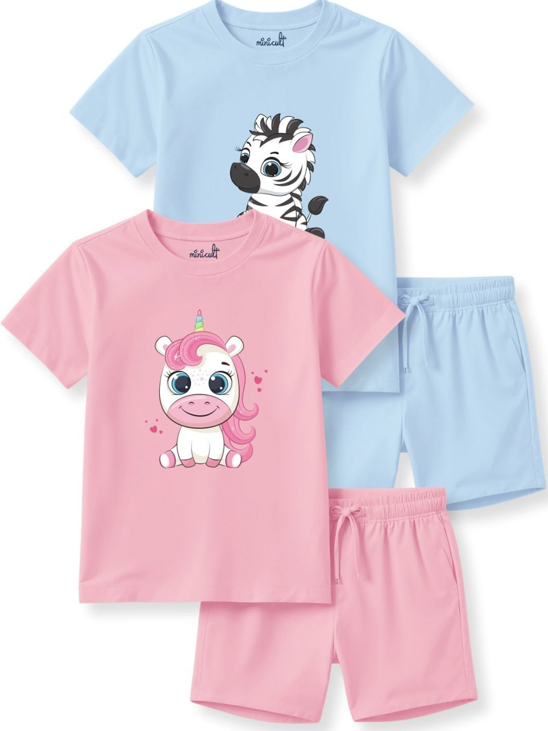 x2o Unisex Kids T-shirt and Shirt with Shorts