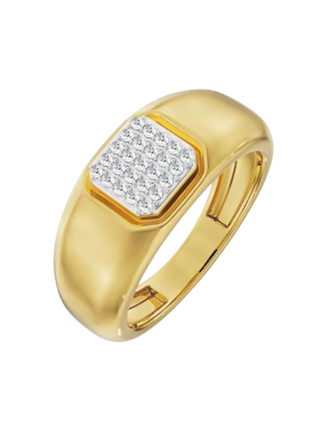 Emori Eric Clustered Men's Lab Diamond in 14KT Gold Ring