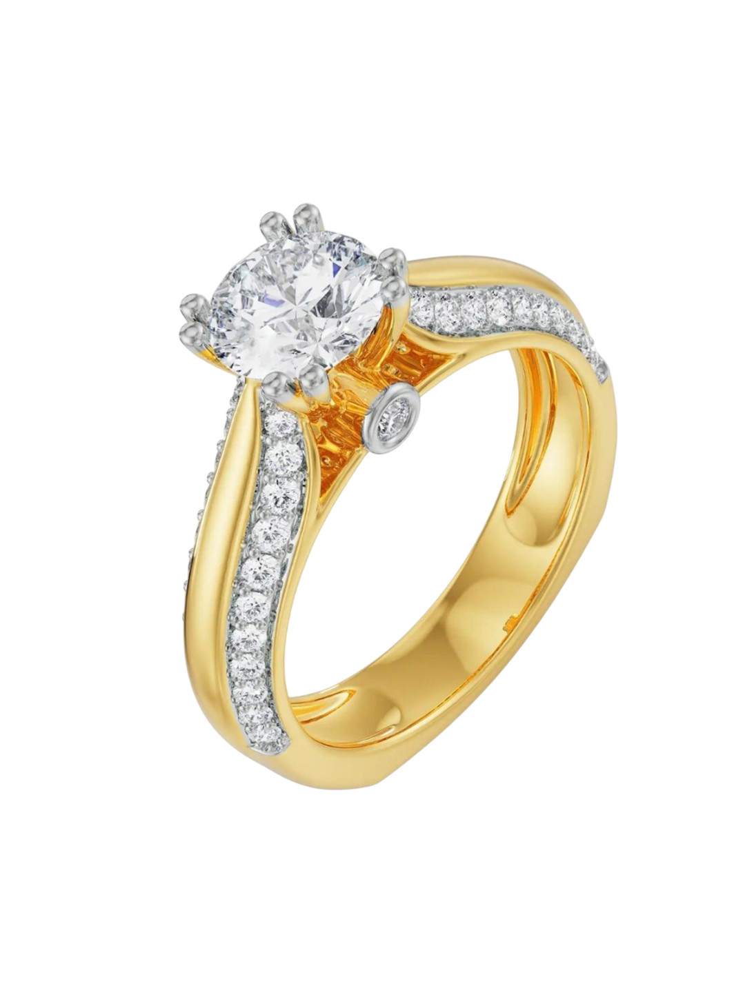 Emori Harper Round Lab Diamond Ring in 18KT Gold