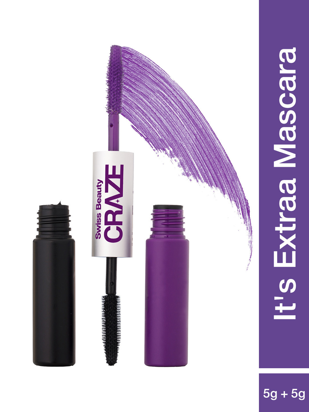SWISS BEAUTY Craze Its Extraa Smudgeproof Dual Mascara 10g - Shade 02