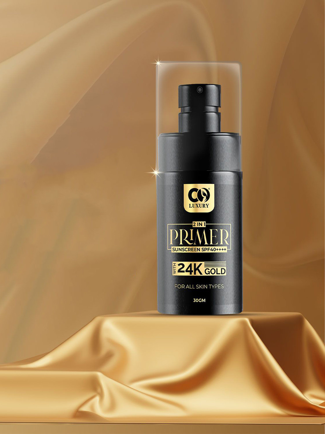 CO LUXURY  2-in-1 24k Gold Matte Finish SPF 40++++ Primer Sunscreen - 30 g