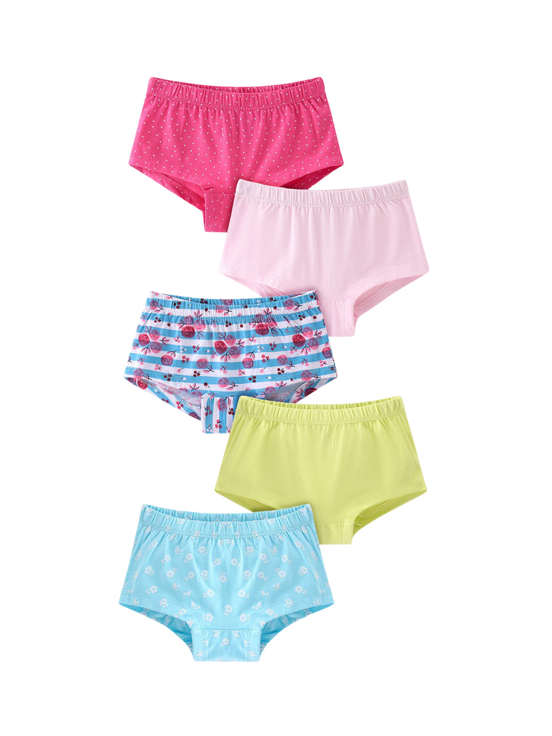 Honeyhap Girls Pack Of 5 Hipster Briefs 18044956