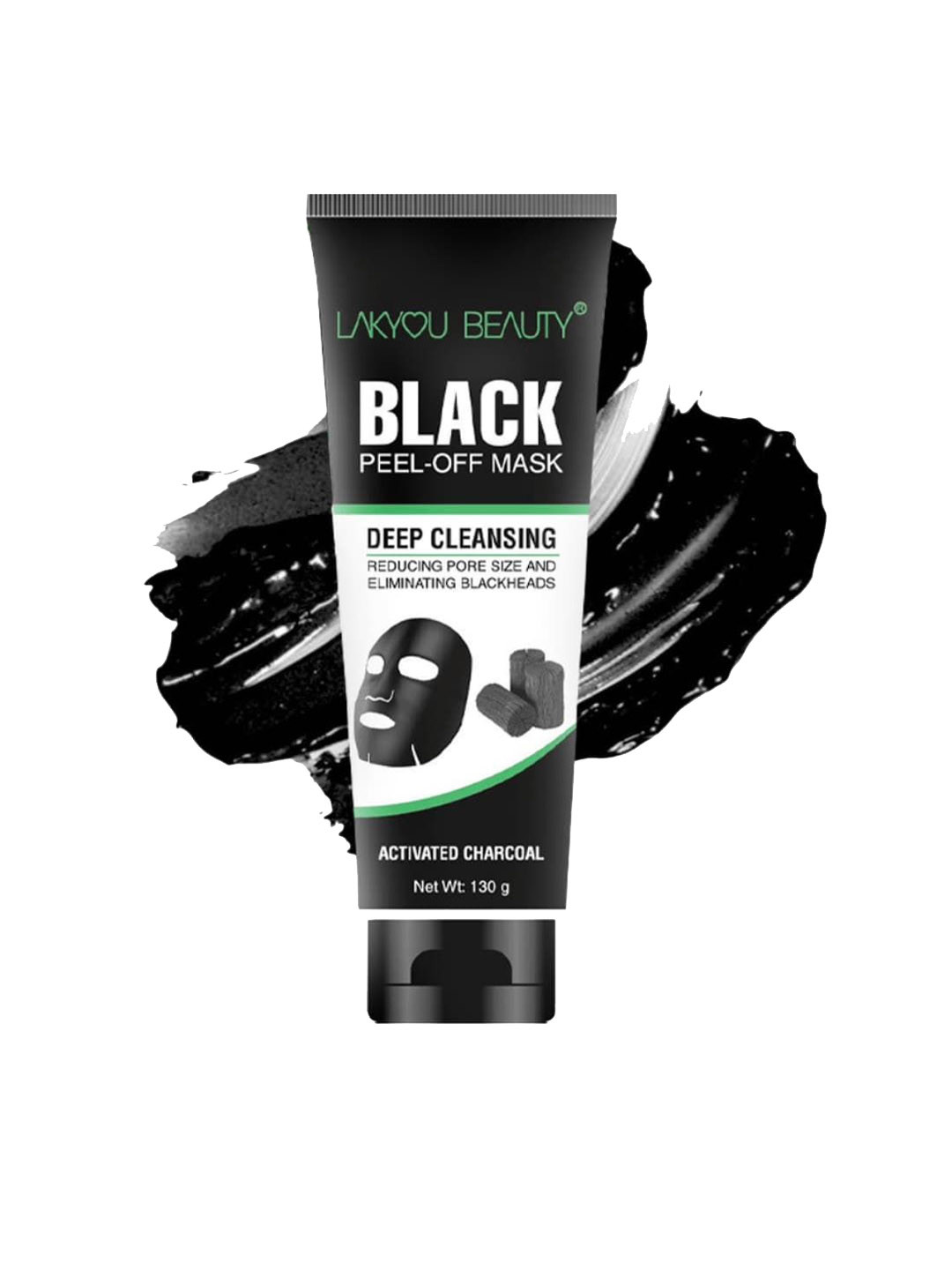 LAKYOU BEAUTY Black Peel Off Mask Deep Cleansing With Activated Charcoal - 130 g