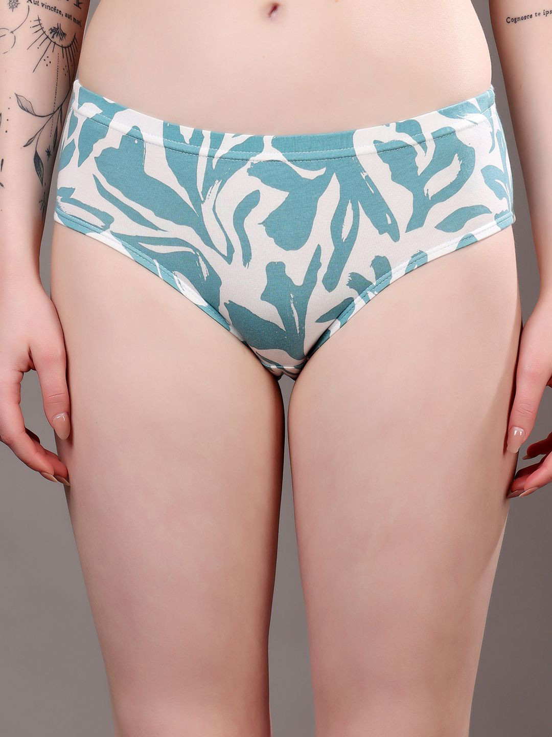 Louis Bayrad Plus-Size Women Mid-Rise Printed Basic Briefs