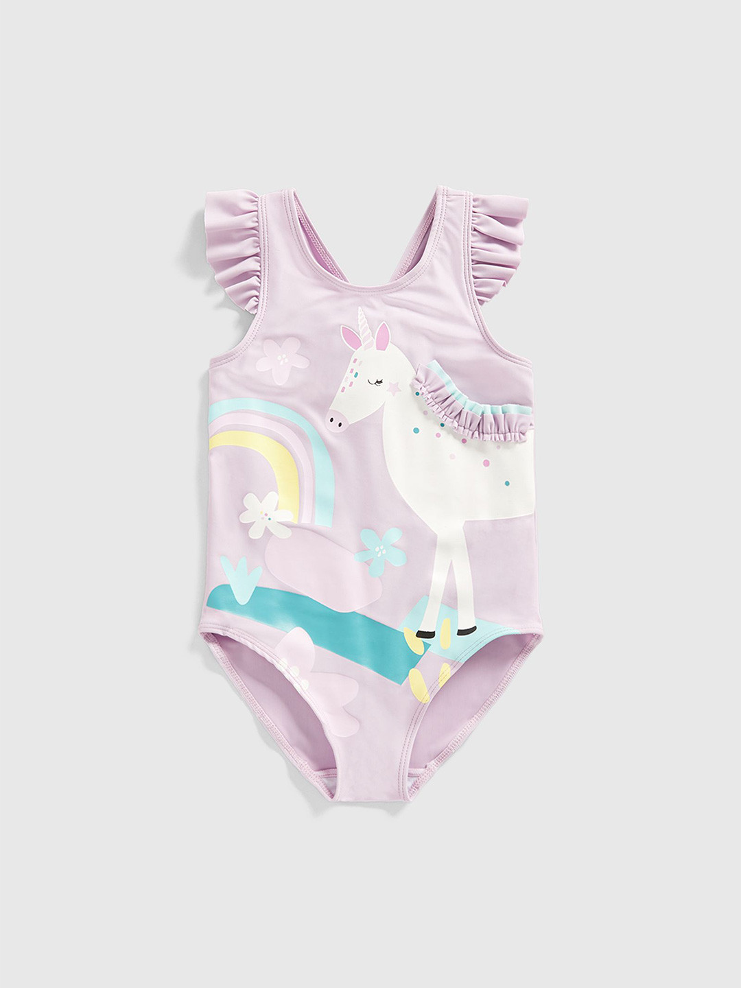 mothercare Infant Girls Horse Printed Swim Bodysuit