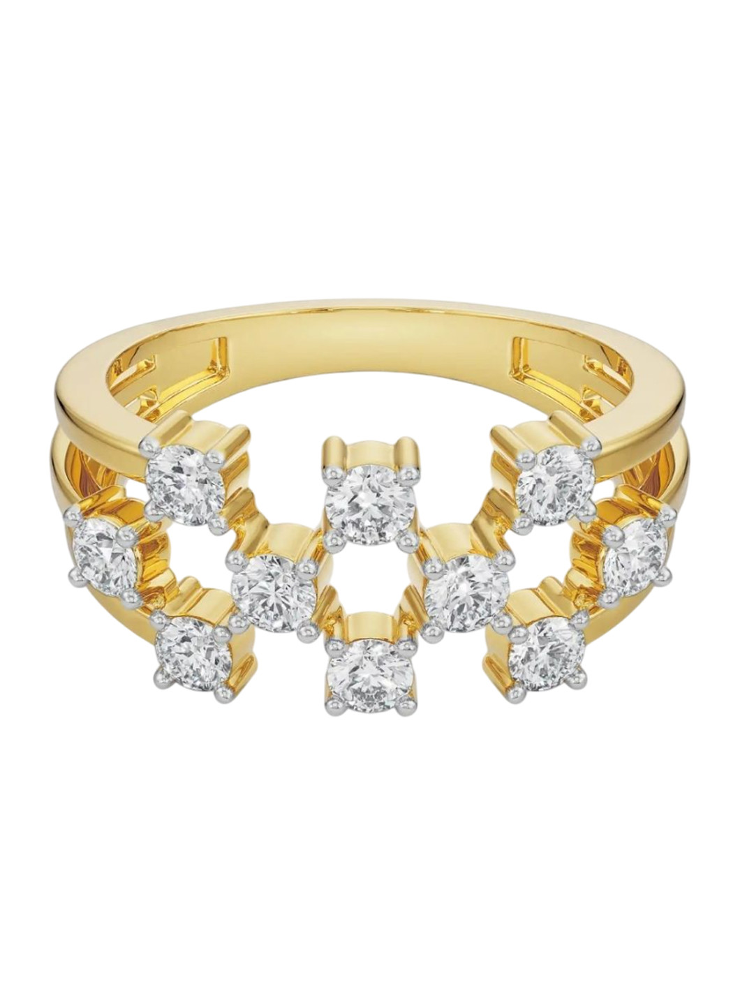 Emori Scattered Lab Diamond Band in 18KT Gold
