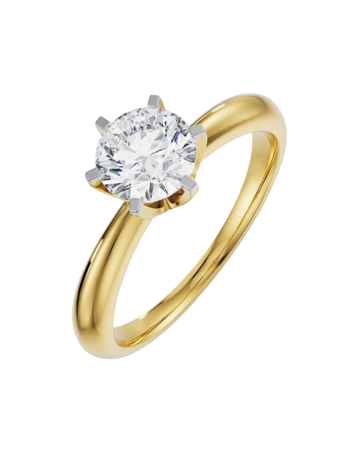 Emori Classic Ira Solitaire Lab Diamond Ring in 18KT Gold