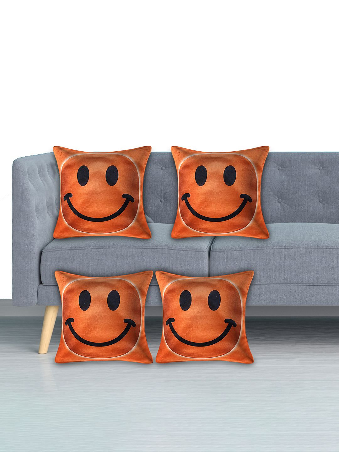 Kuber Industries Case Couch Conversational Velvet 4 Pcs Cushion Covers - 16.1 x 16.1 In