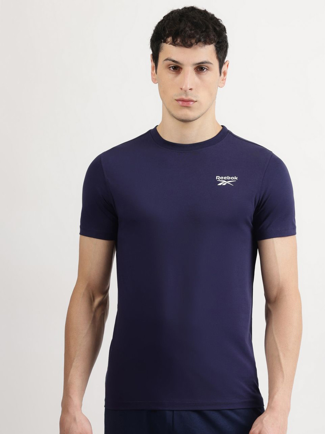 Reebok Brand Logo Printed Pure Cotton Short Sleeve T-Shirt