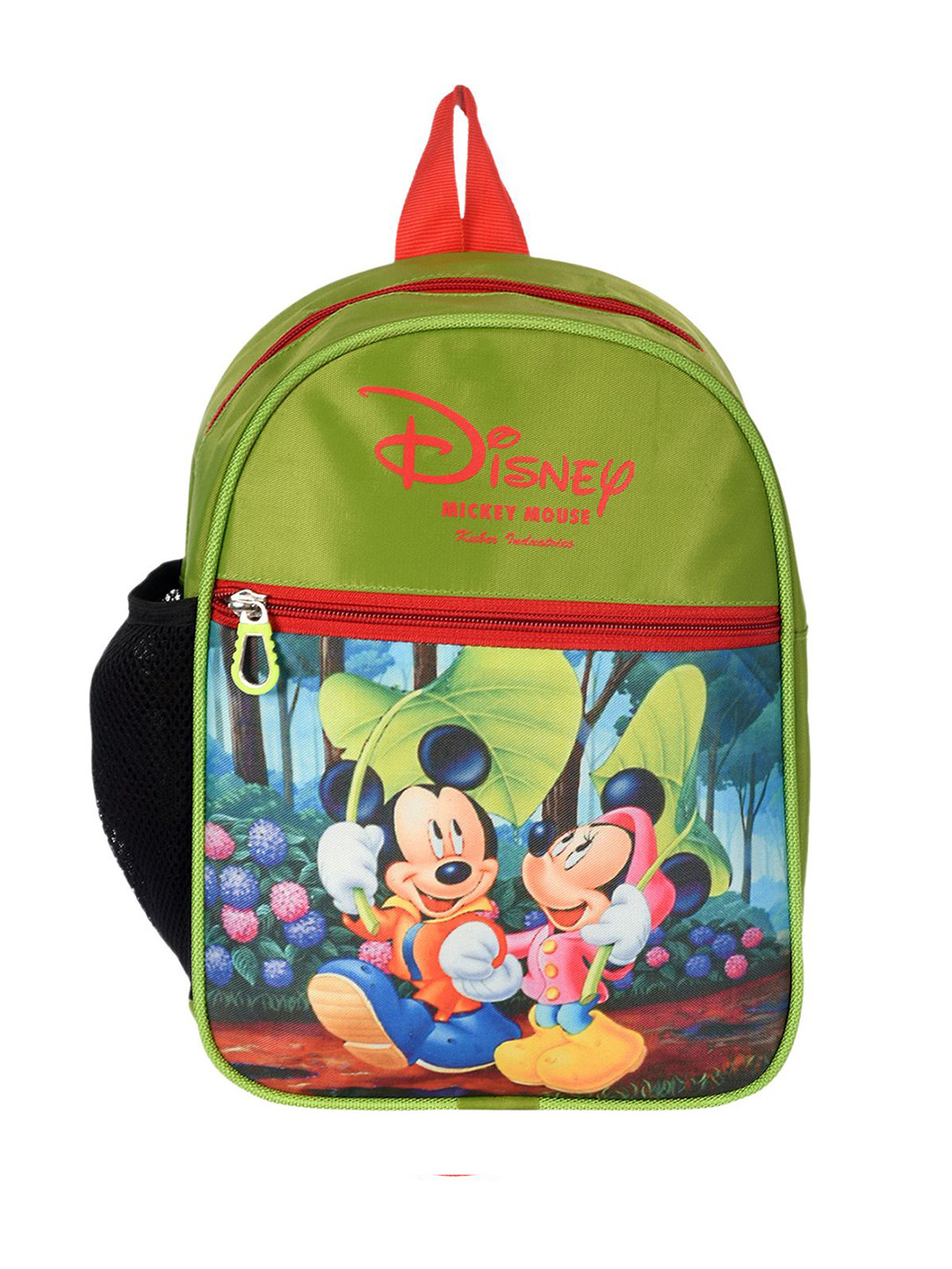 Kuber Industries Mickey & Minnie Print Rexine Lightweight Portable School Bag Backpack