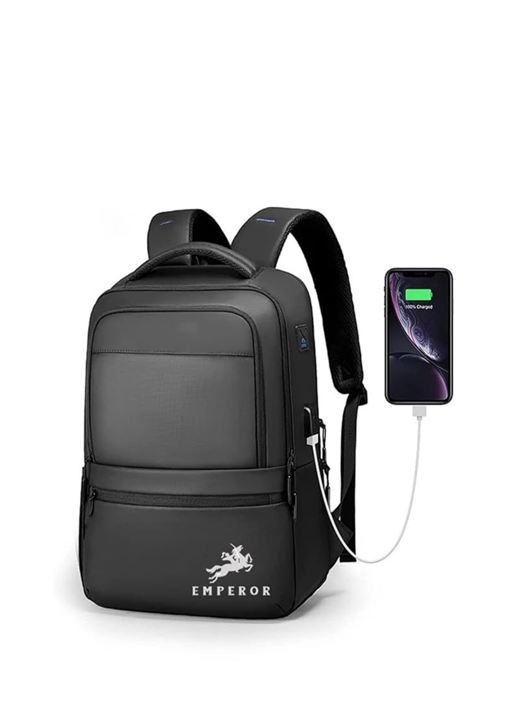 True Human EMPEROR Anti-Theft Backpack With USB Charging Port